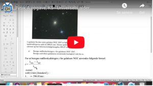Read more about the article Fysik A opgave, K5-Universets alder