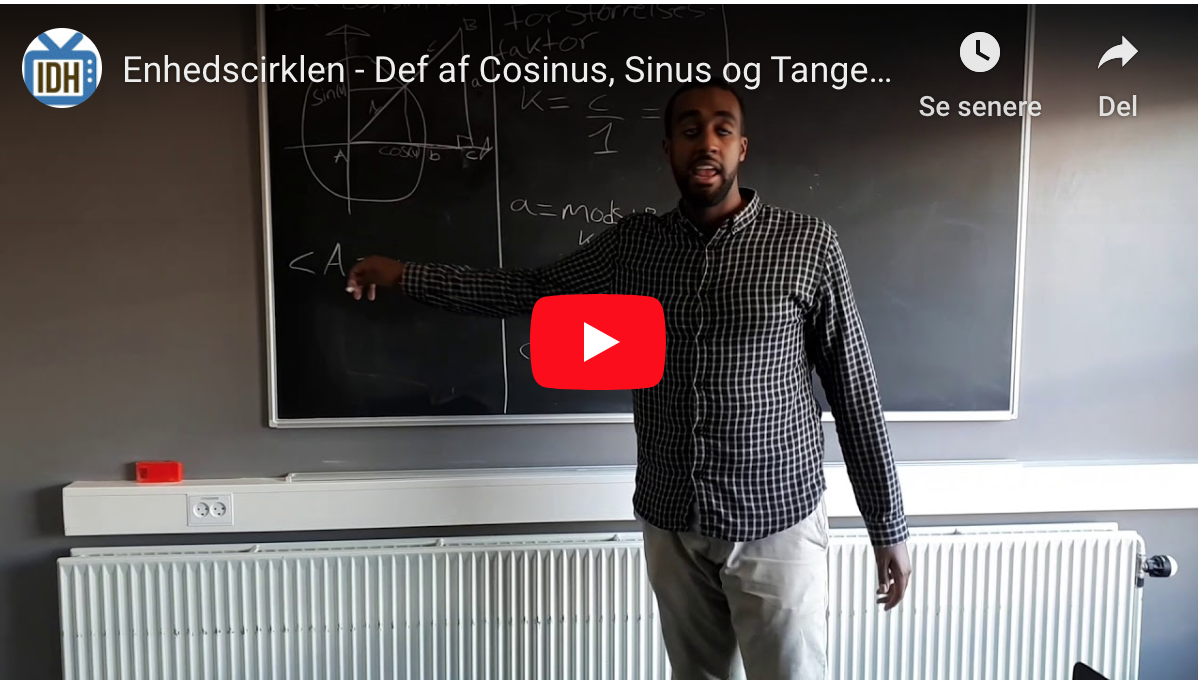 Read more about the article Enhedscirklen – Def af Cosinus, sinus og Tangens